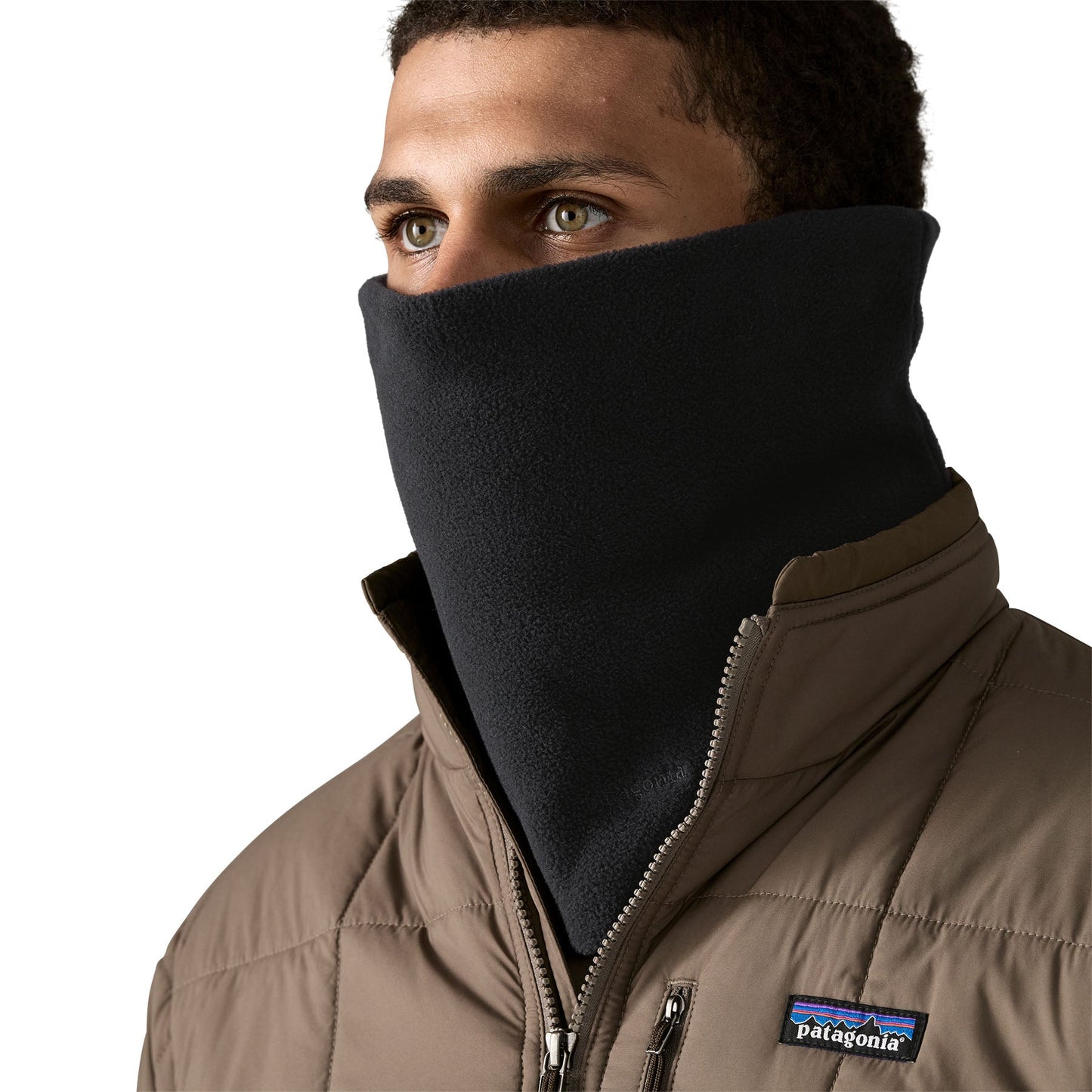 Cache-cou en matière recyclée | Noir "micro d gaiter black"