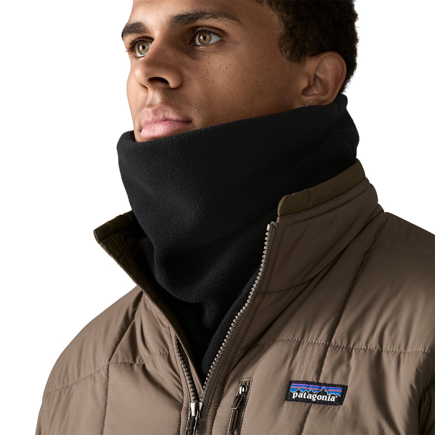 Cache-cou en matière recyclée | Noir "micro d gaiter black"