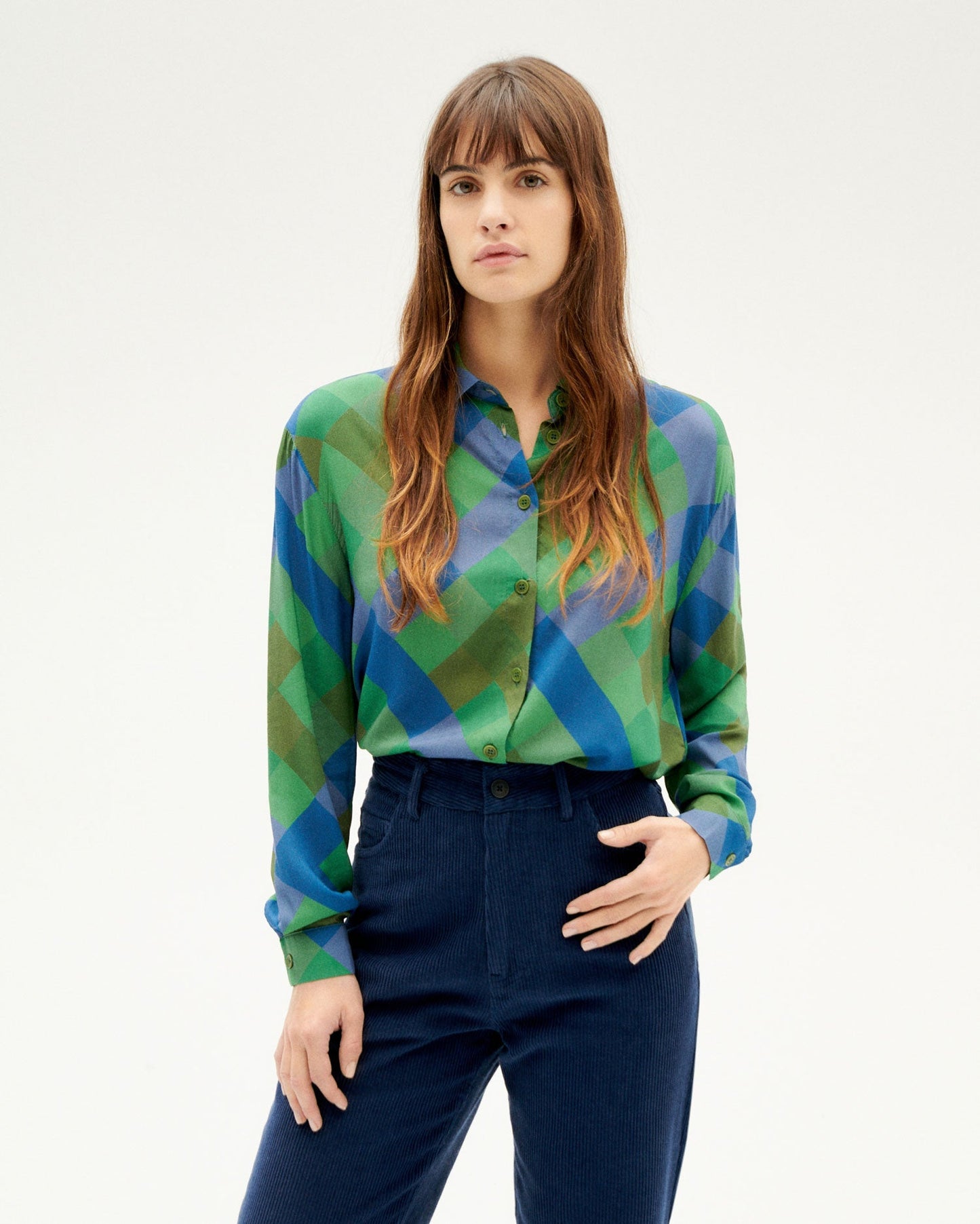 Chemise en ecovero | Imprimé géométrique "plot kati blouse"