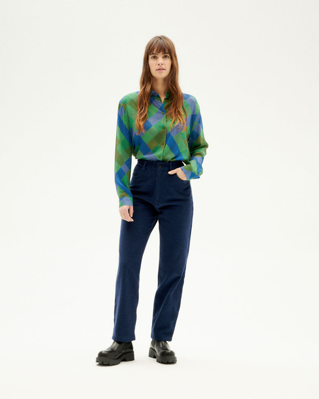 Chemise en ecovero | Imprimé géométrique "plot kati blouse"