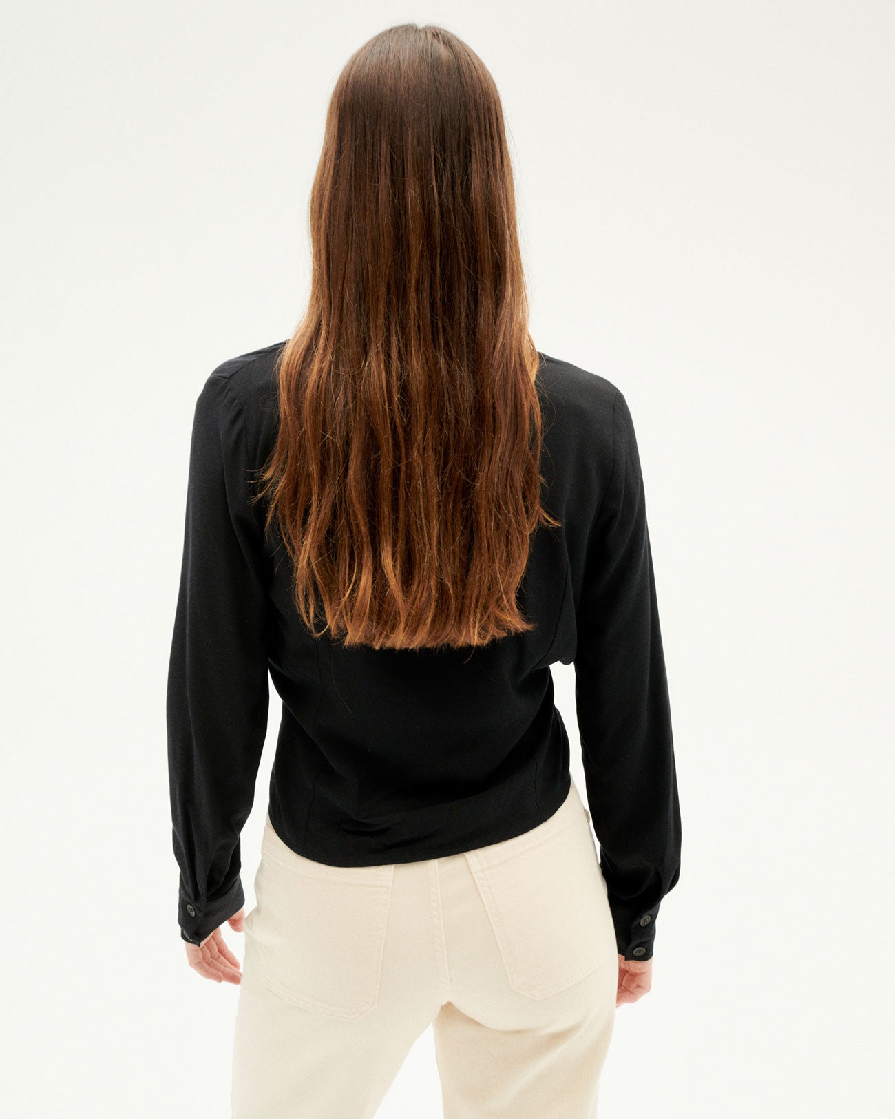 Blouse croisée en ecovero | Noir "black dione blouse"