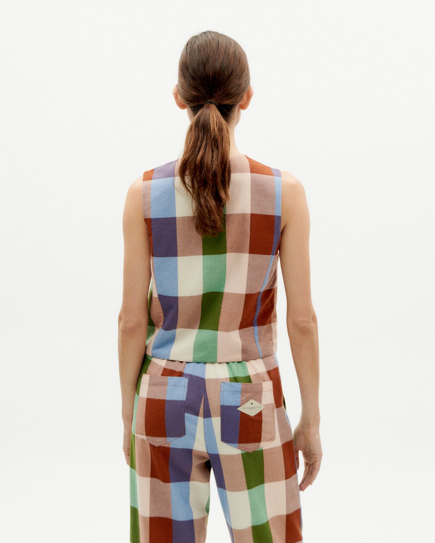 Gilet sans manches en coton bio | Multicolore "colorful edith vest"