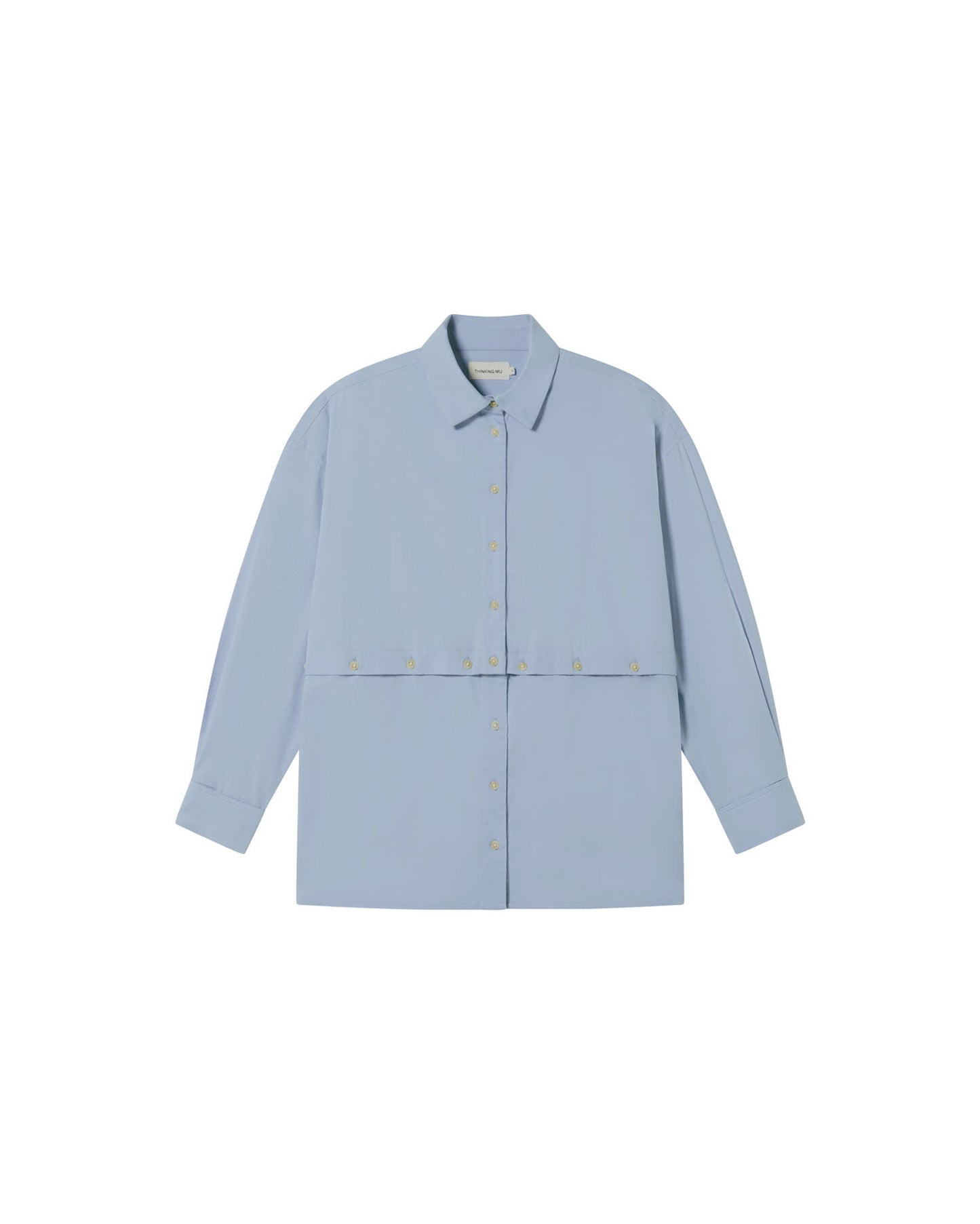 Chemise déstructurée en  coton bio | bleue "nataly blouse"