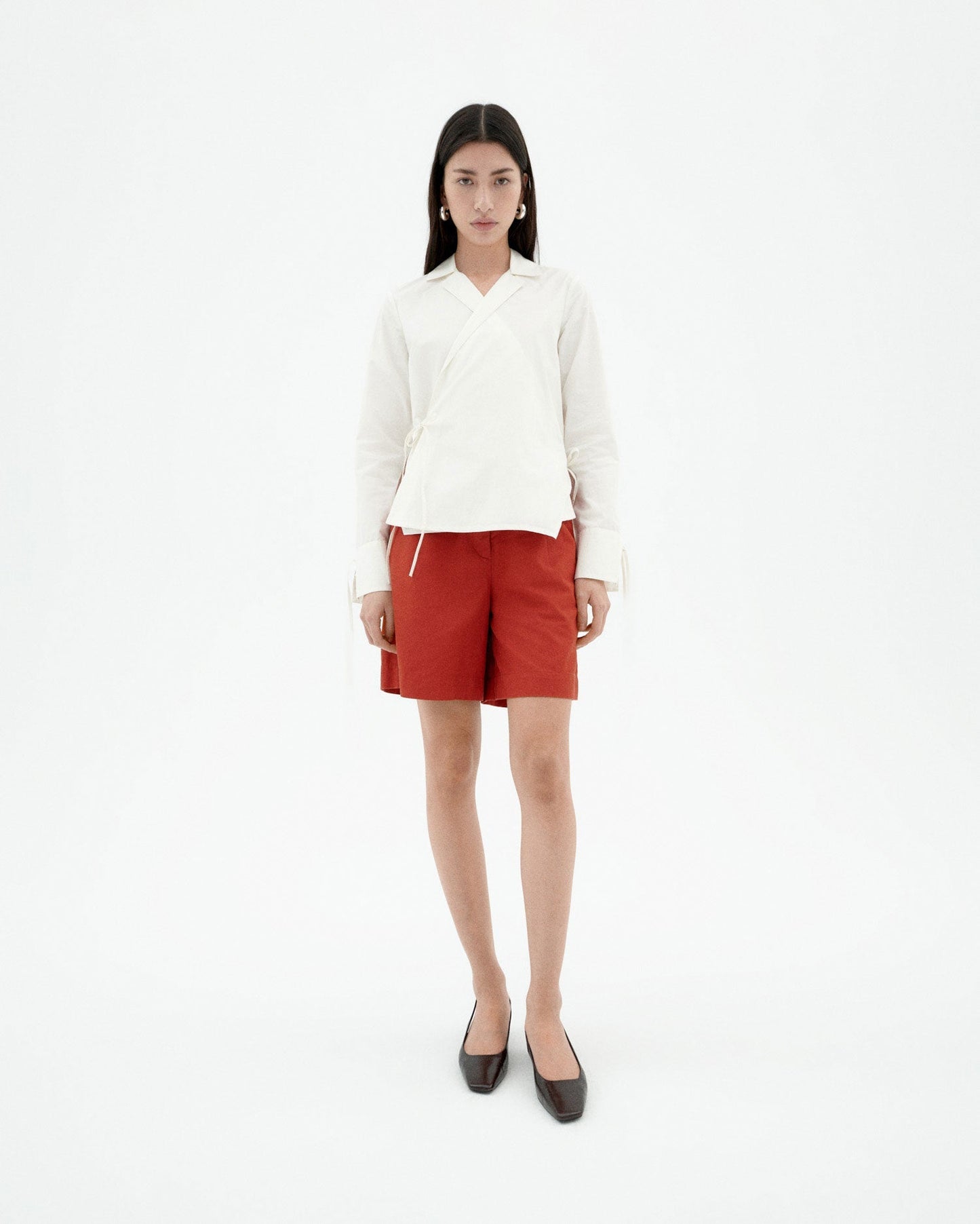 Blouse en coton bio | blanc "white lenie blouse"