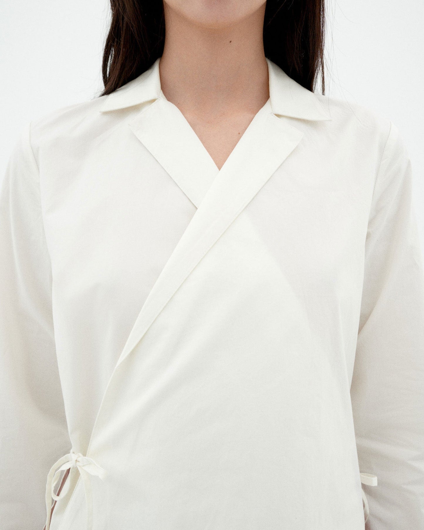 Blouse en coton bio | blanc "white lenie blouse"