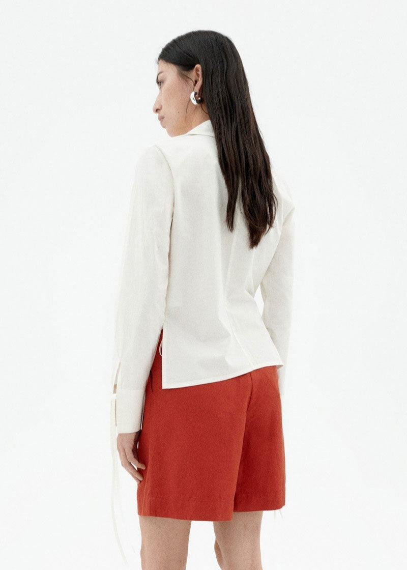 Blouse en coton bio | blanc "white lenie blouse"