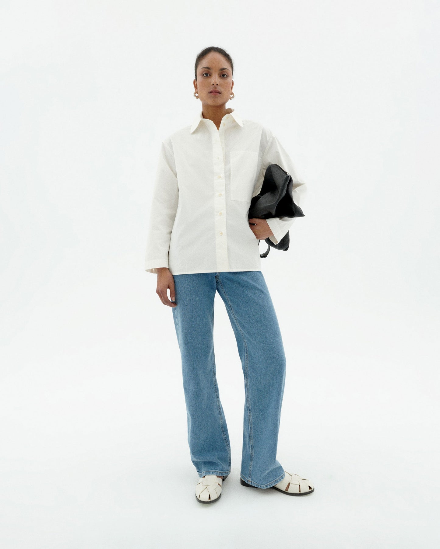 Chemise en coton bio | blanc "white marcelle blouse - white"