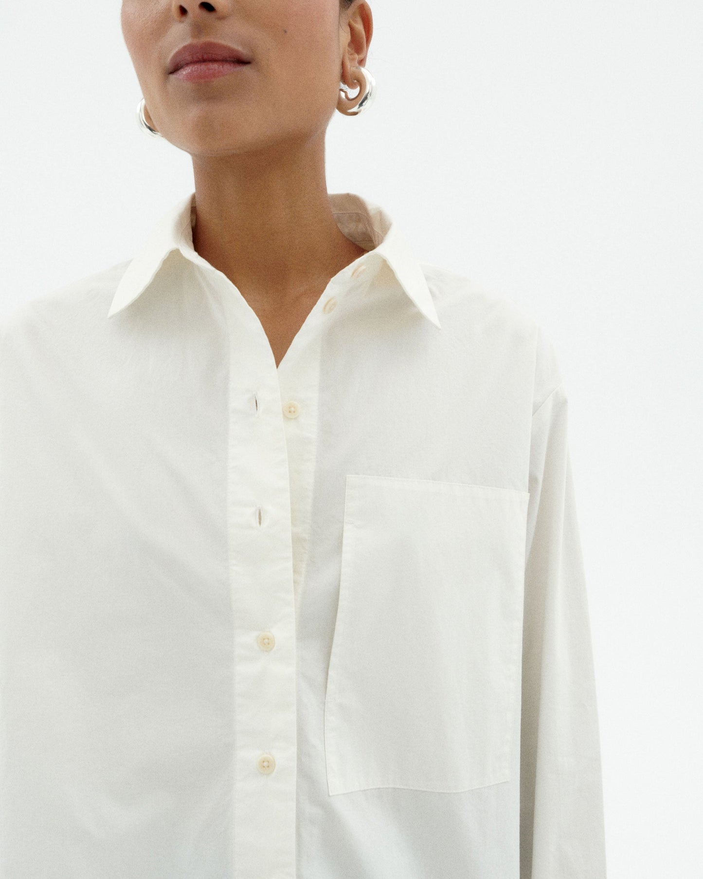 Chemise en coton bio | blanc "white marcelle blouse - white"