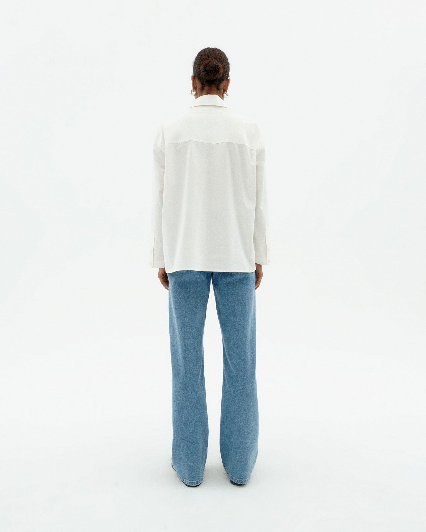 Chemise en coton bio | blanc 'white marcelle blouse - white'