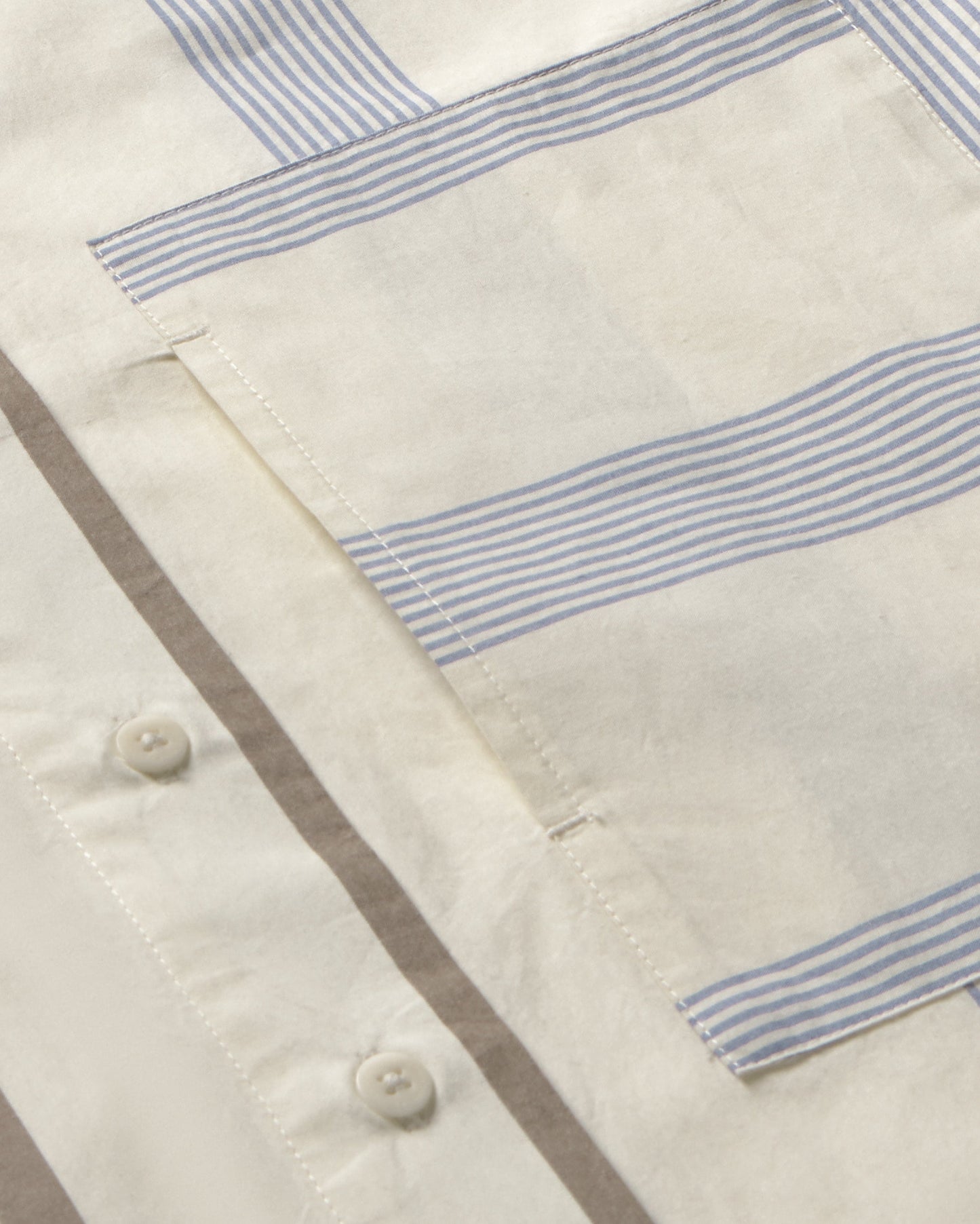 Chemise en coton biologique | beige "poplin stripes marcelle blouse - ecru"