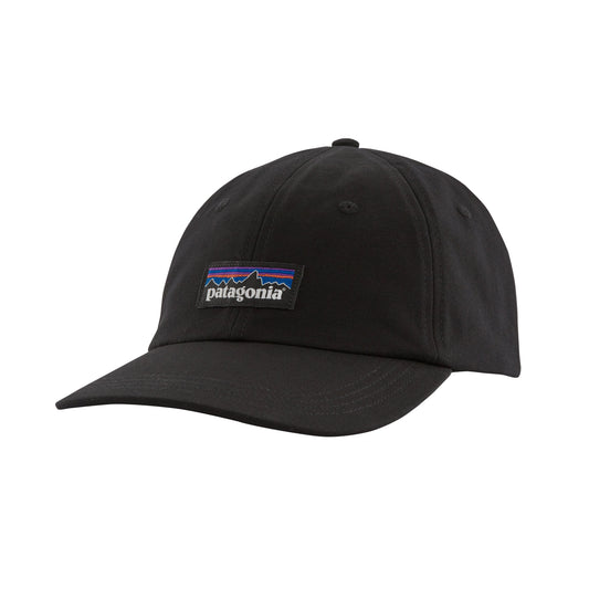Casquette en coton bio et matière reyclée | noir "p-6 label trad cap - black"