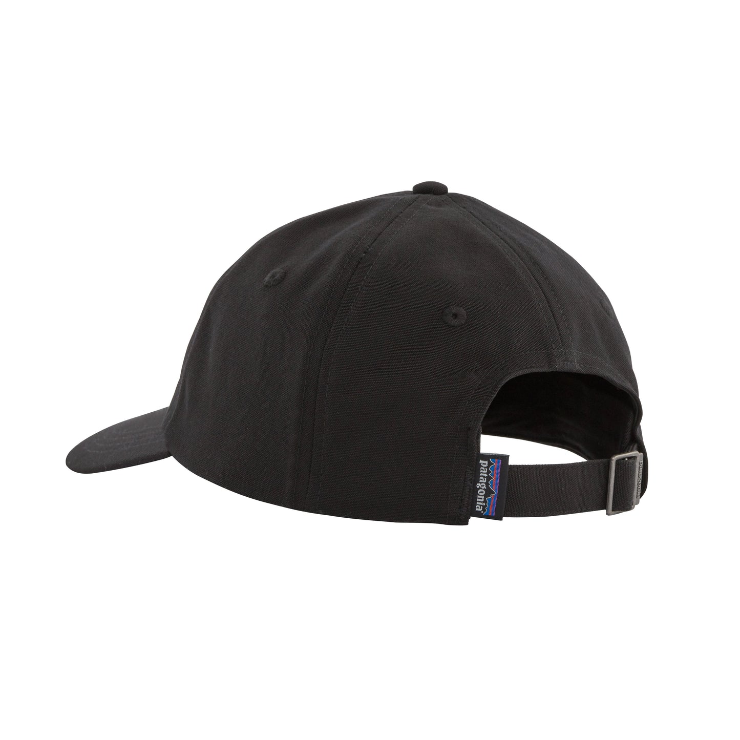 Casquette en coton bio et matière reyclée | noir "p-6 label trad cap - black"