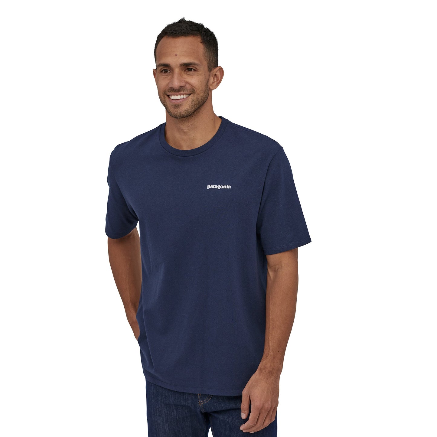 T-shirt marine en recyclé - P-6 Logo Responsibili-Tee classic navy