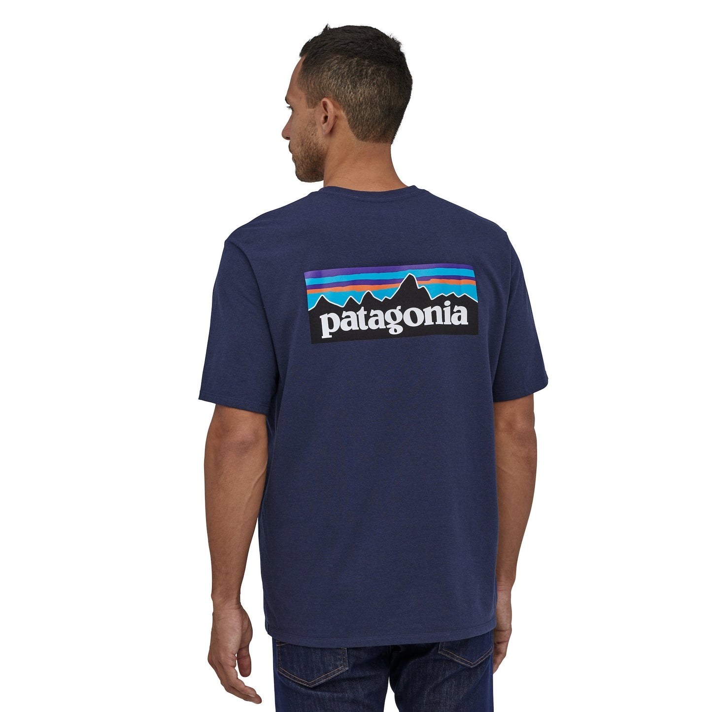 T-shirt marine en recyclé - P-6 Logo Responsibili-Tee classic navy