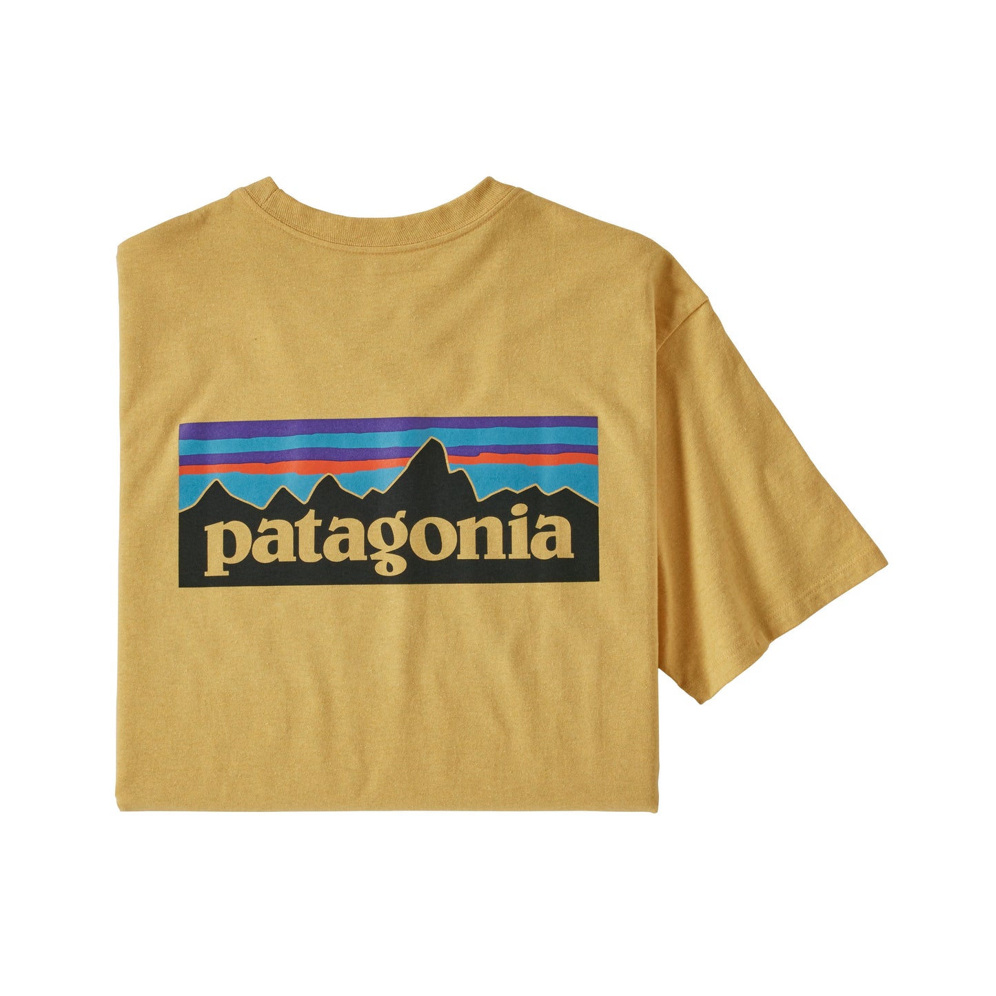 T-shirt jaune en recyclé - p-6 logo responsibili-tee - surfboard yellow