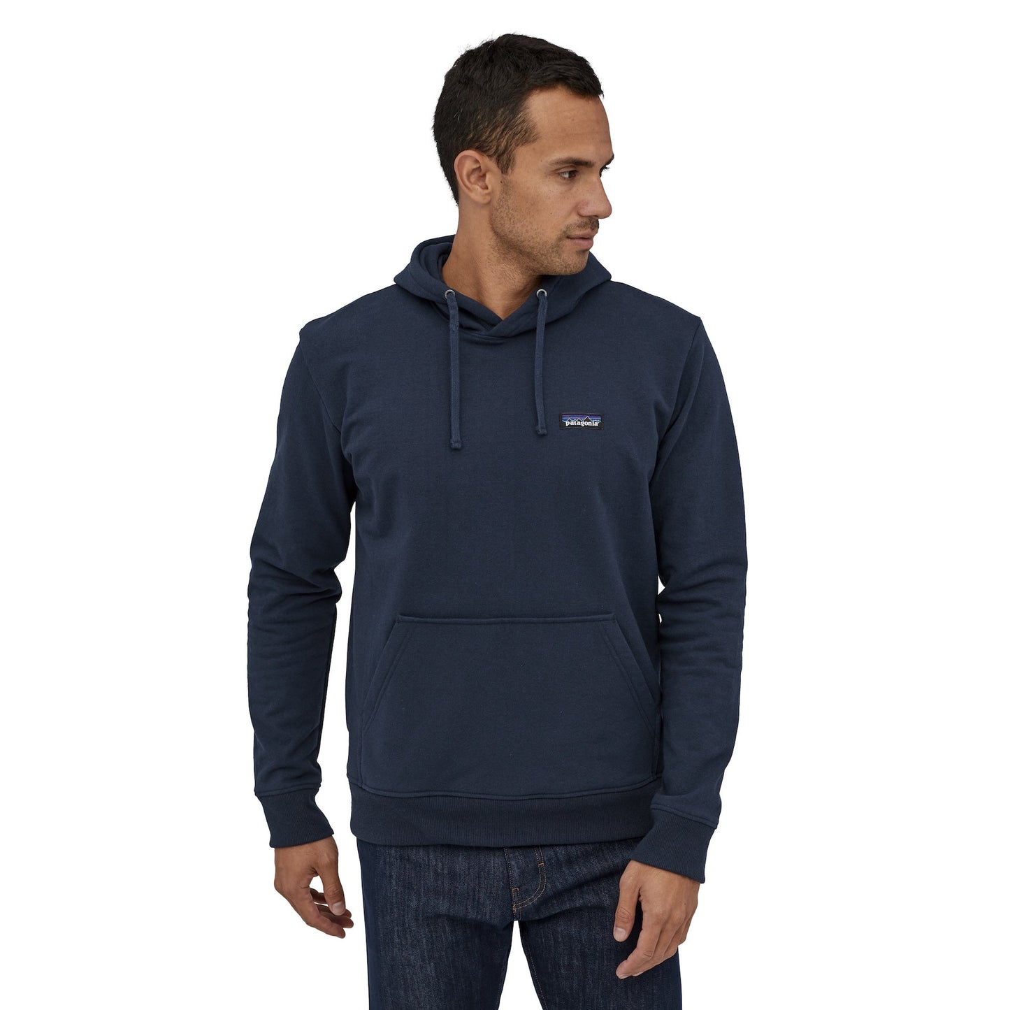 Sweat à capuche marine en coton bio et recyclé - P-6 Hoody new navy