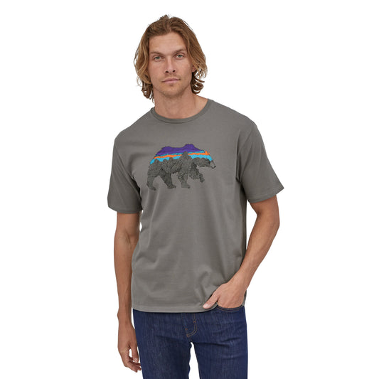 T-shirt gris imprimé en coton bio - Back for good