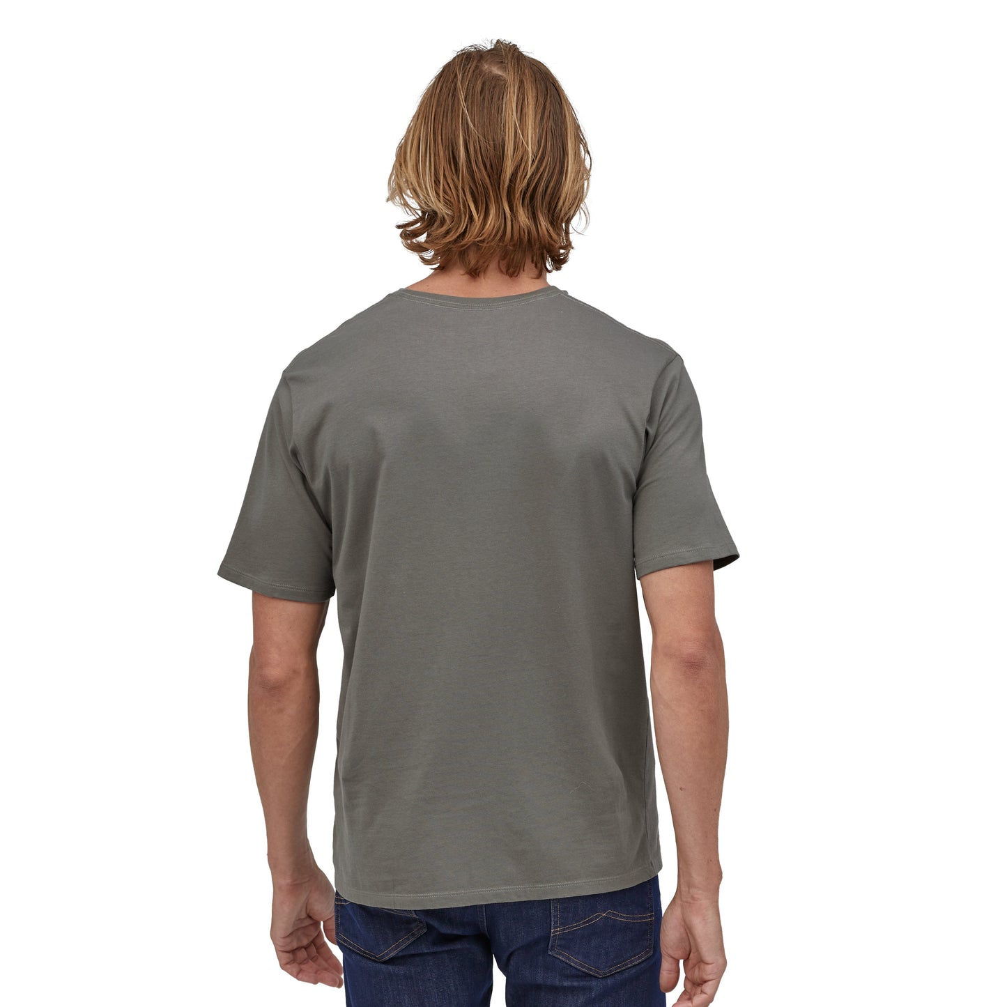 T-shirt gris imprimé en coton bio - Back for good