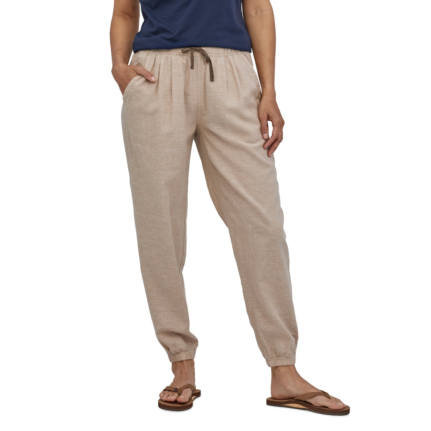Pantalon léger beige en chanvre et coton bio - island hemp beach pants natural