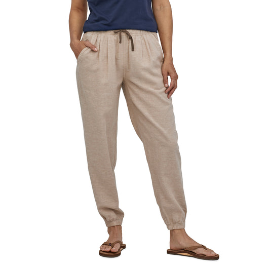 Pantalon léger beige en chanvre et coton bio - island hemp beach pants natural