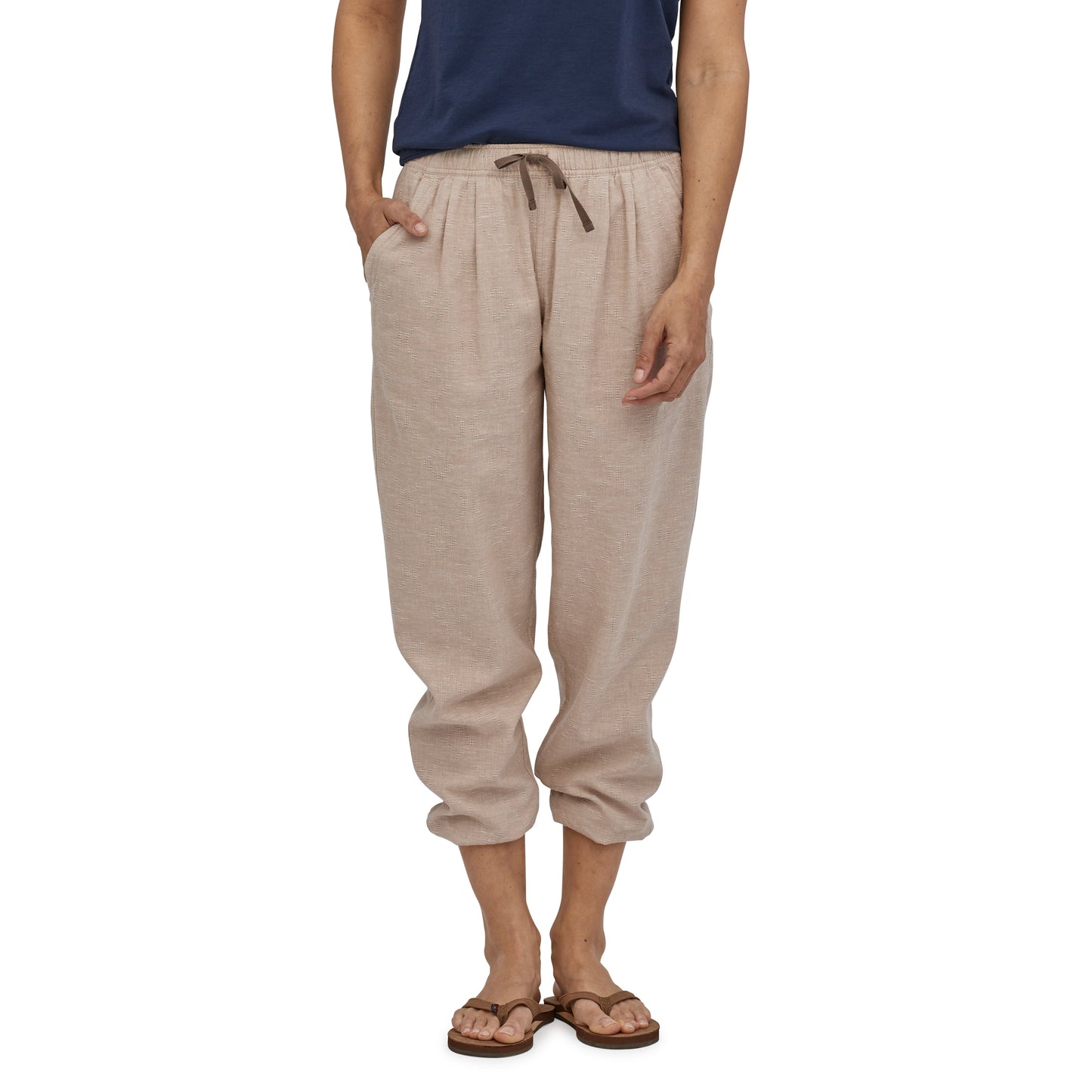 Pantalon léger beige en chanvre et coton bio - island hemp beach pants natural