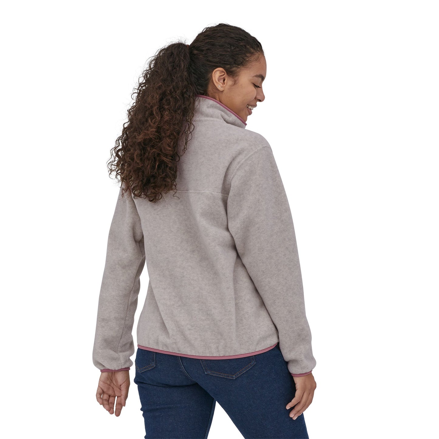 Veste polaire grise en matière recyclée - synch snap oatmeal heather