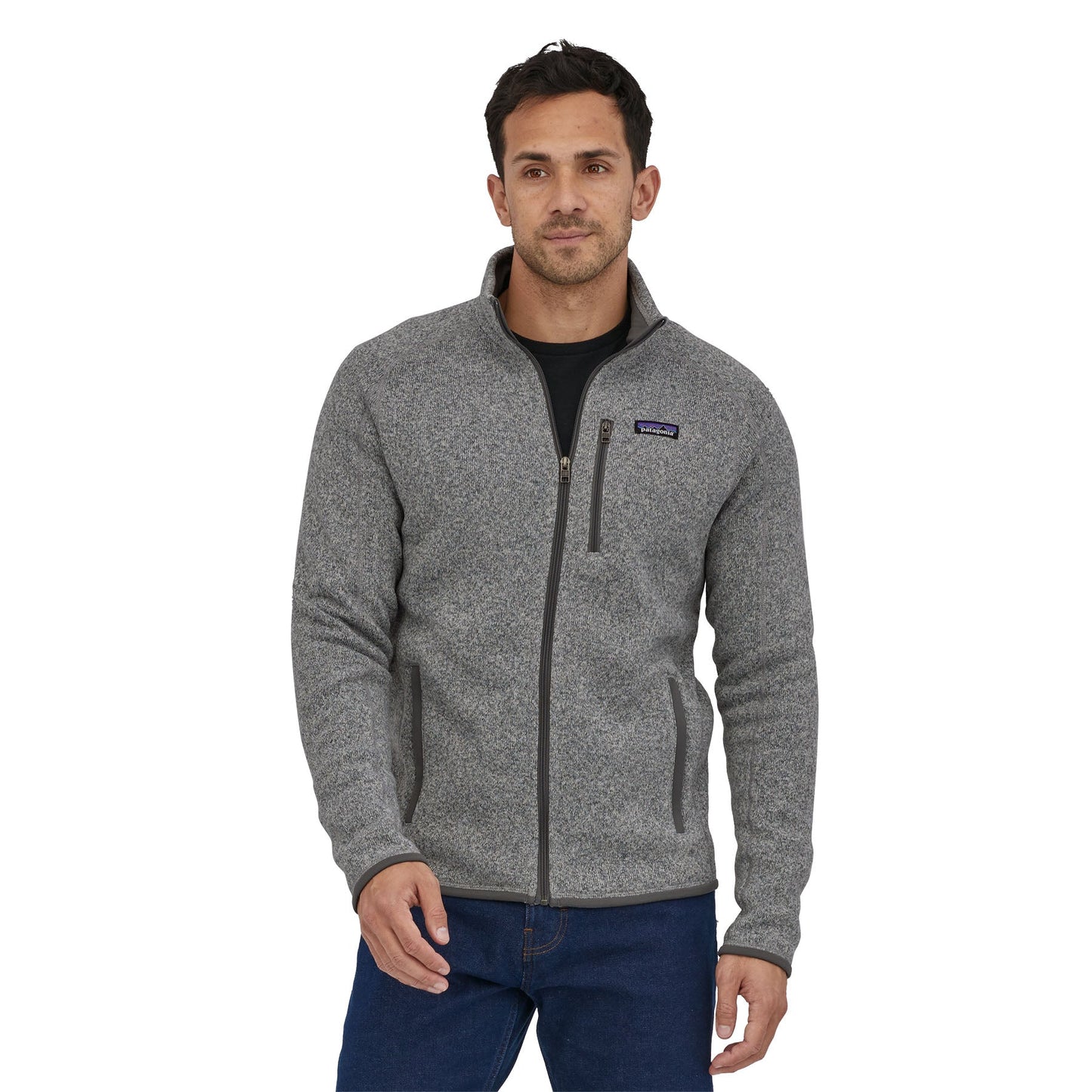 Veste polaire zippée en polyester recyclé | gris "m's better sweater jkt stonewash"