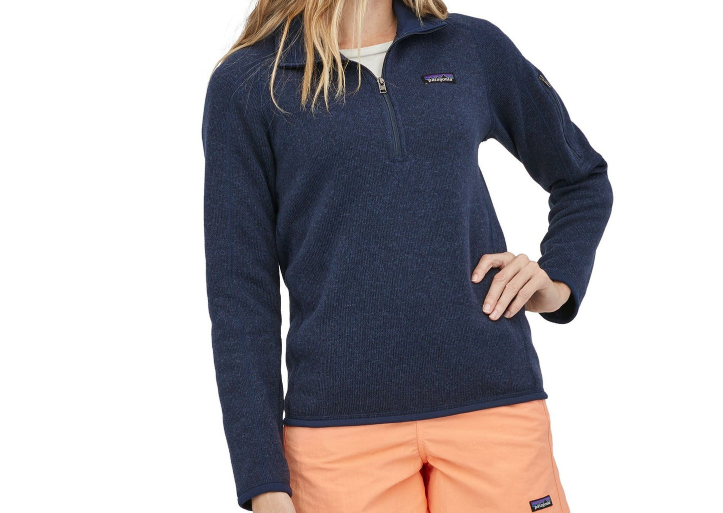 Polaire zippée en polyester recyclé | bleu "w's better sweater 1/4 zip new navy"