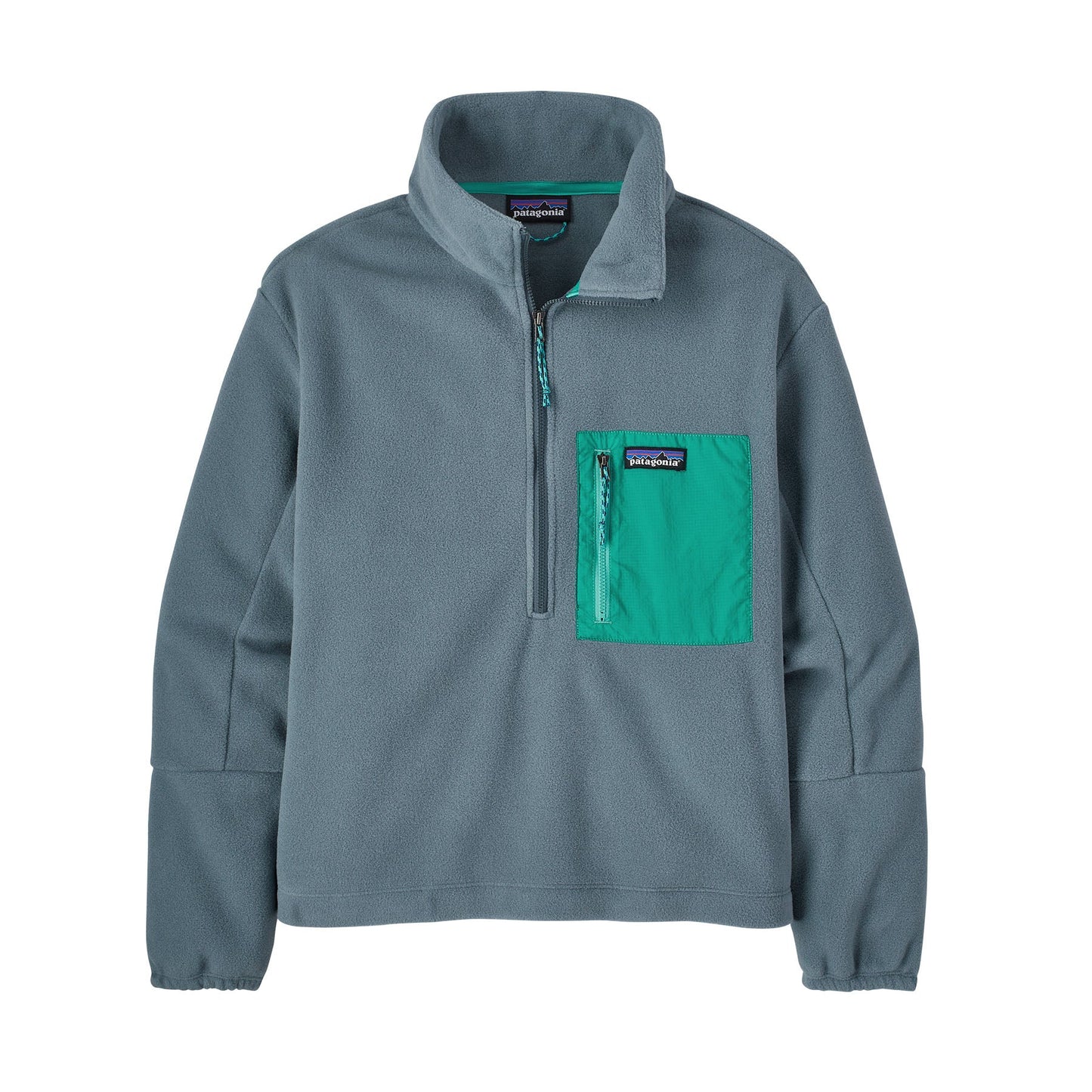 Polaire col zippé en matière recyclée | Gris "microdini 1/2 zip plume grey"
