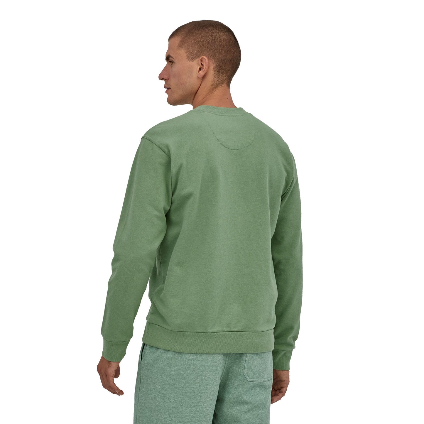 Sweat vert en coton bio - crewneck sweatshirt sedge green