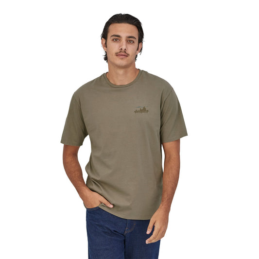 T-shirt vert imprimé en coton bio - skyline organic t-shirt garden green