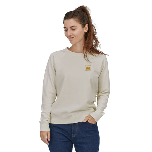 Sweat blanc en coton bio - w's alpine icon crew sweatshirt birch white