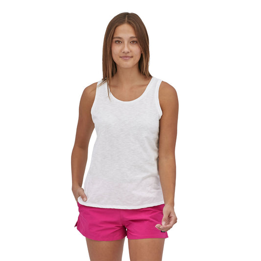 Débardeur blanc en coton bio et matière recyclée - mainstay tank white