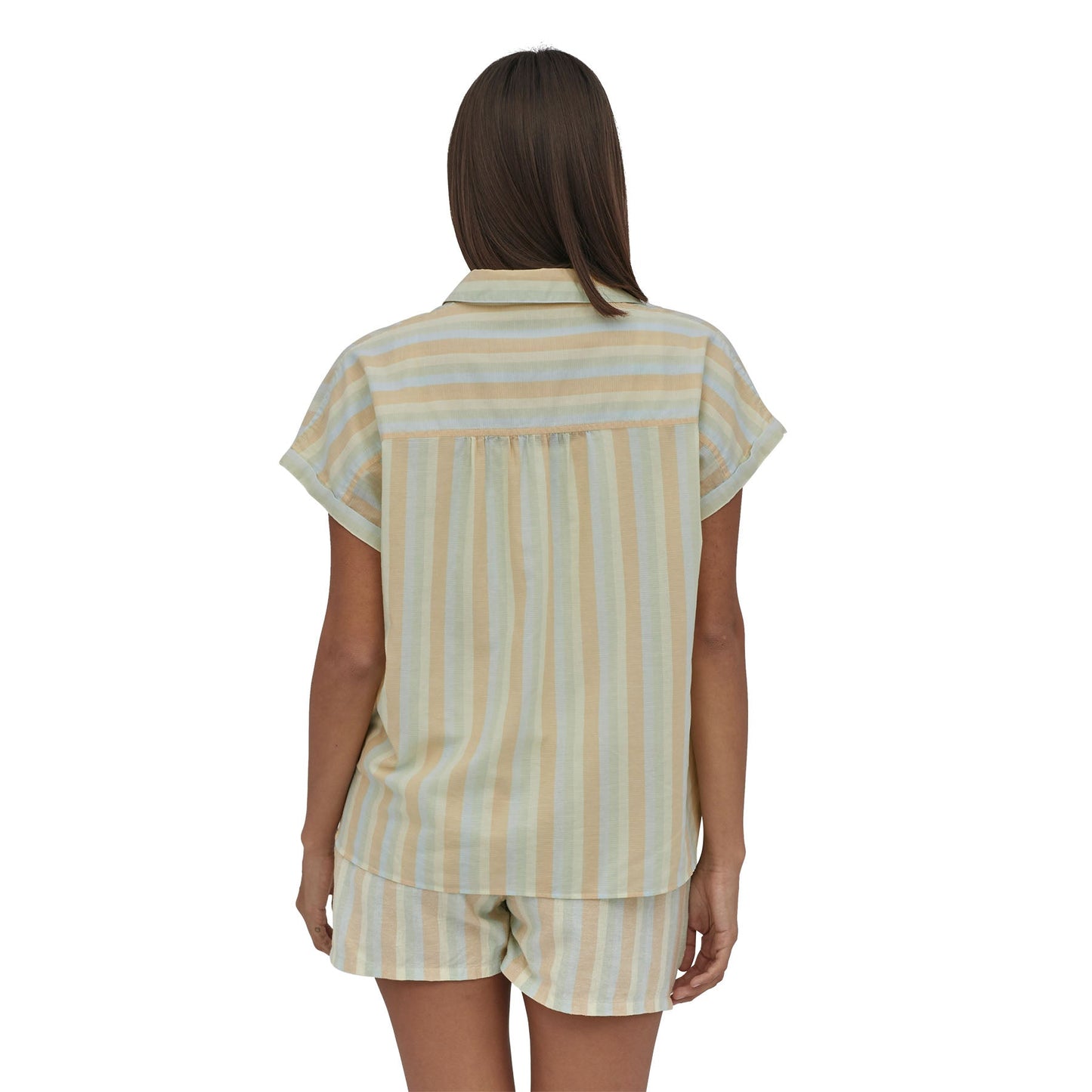 Chemisette à rayures en coton bio - shirt - cali stripe isla yellow