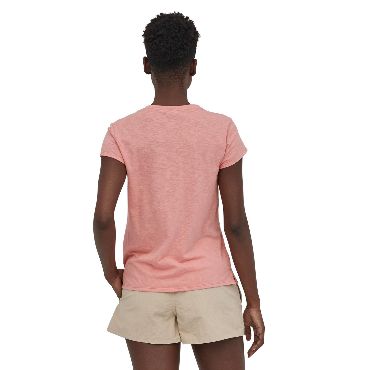 T-shirt rose à poche en coton bio et matière recyclée - mainstay tee sunfade pink