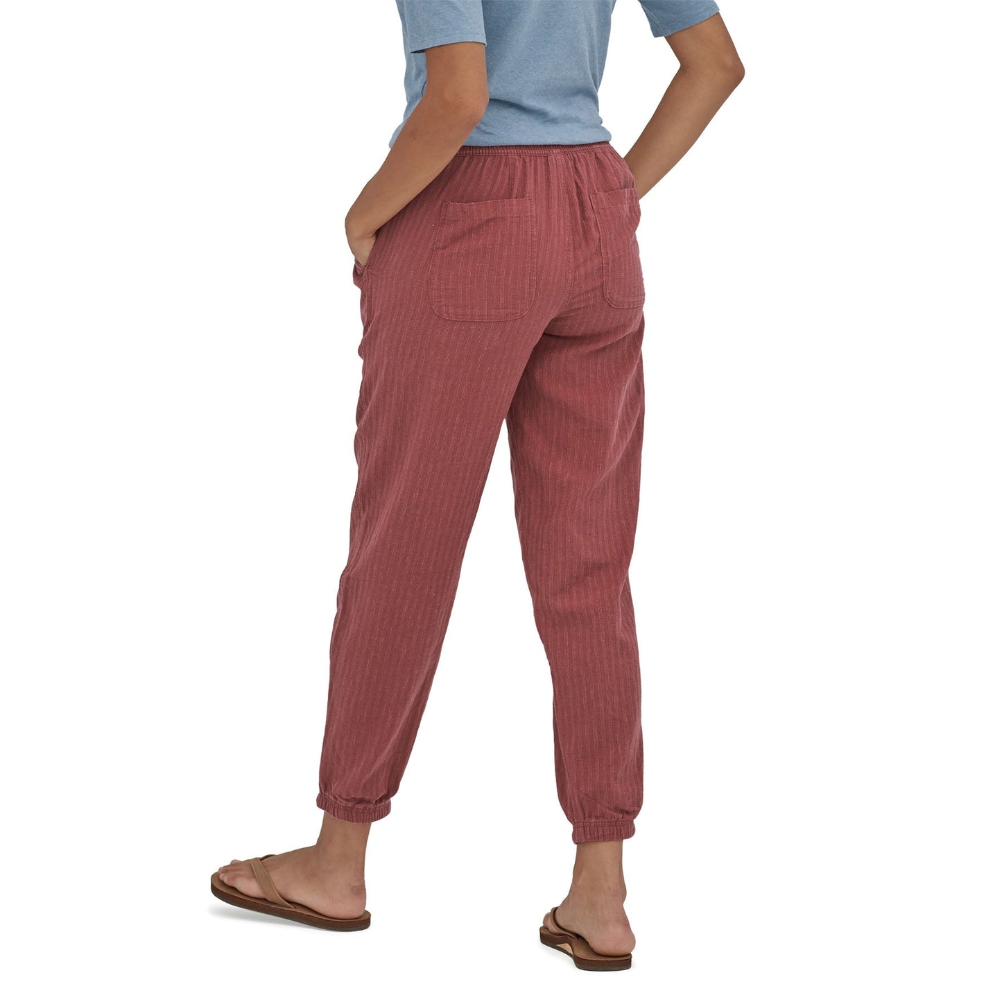 Pantalon léger rose en chanvre et coton bio - island hemp beach pants rosehip