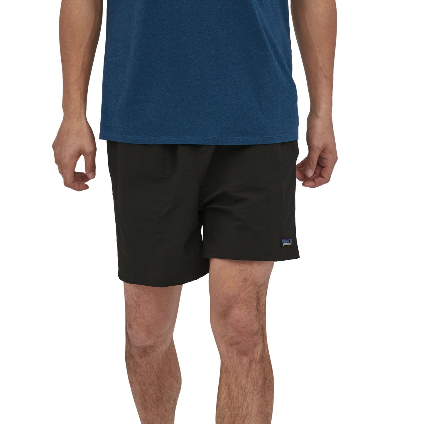 Short léger en matière recyclée | Noir "baggies shorts black"