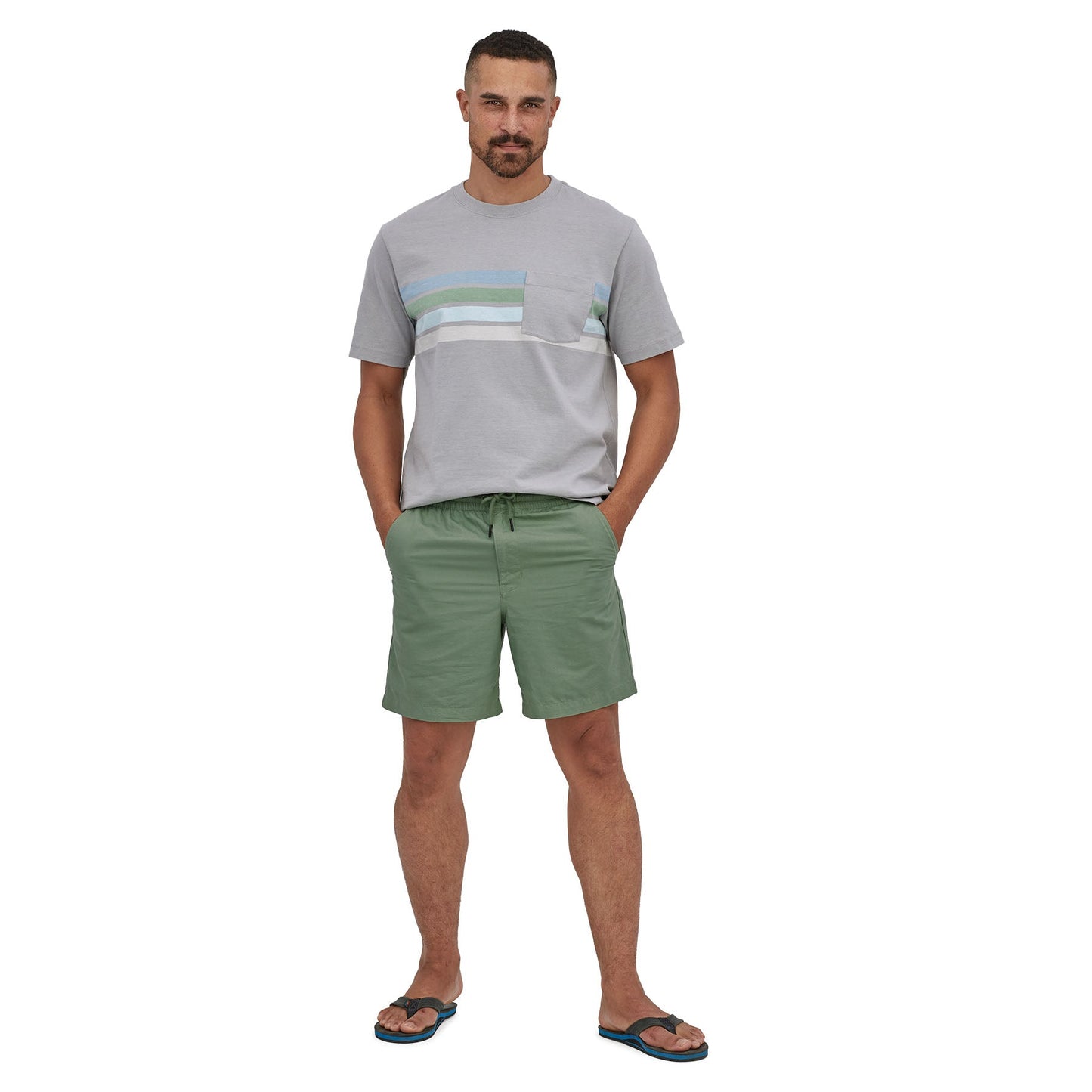 Short léger vert en coton bio et chanvre - all-wear hemp volley shorts sedge green