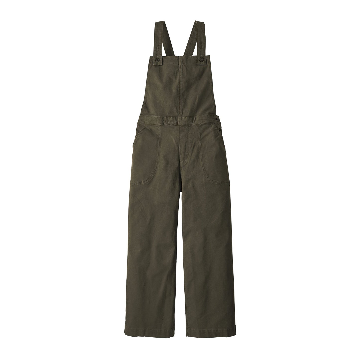 Salopette en coton bio | Vert foncé "stand up cropped overalls basin green"