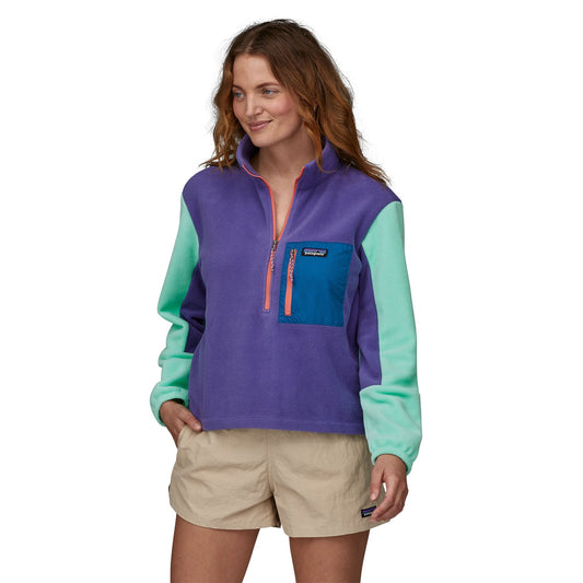 Polaire col zippé en matière recyclée | Tricolore "microdini 1/2 zip perennial purple"