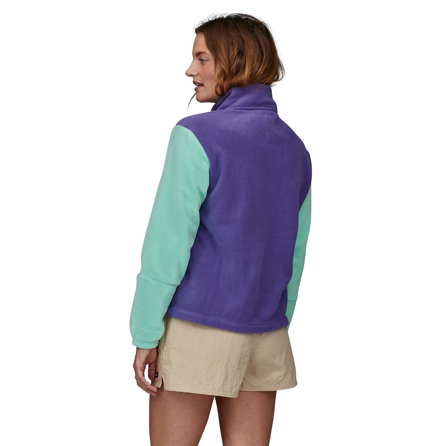 Polaire col zippé en matière recyclée | Tricolore "microdini 1/2 zip perennial purple"
