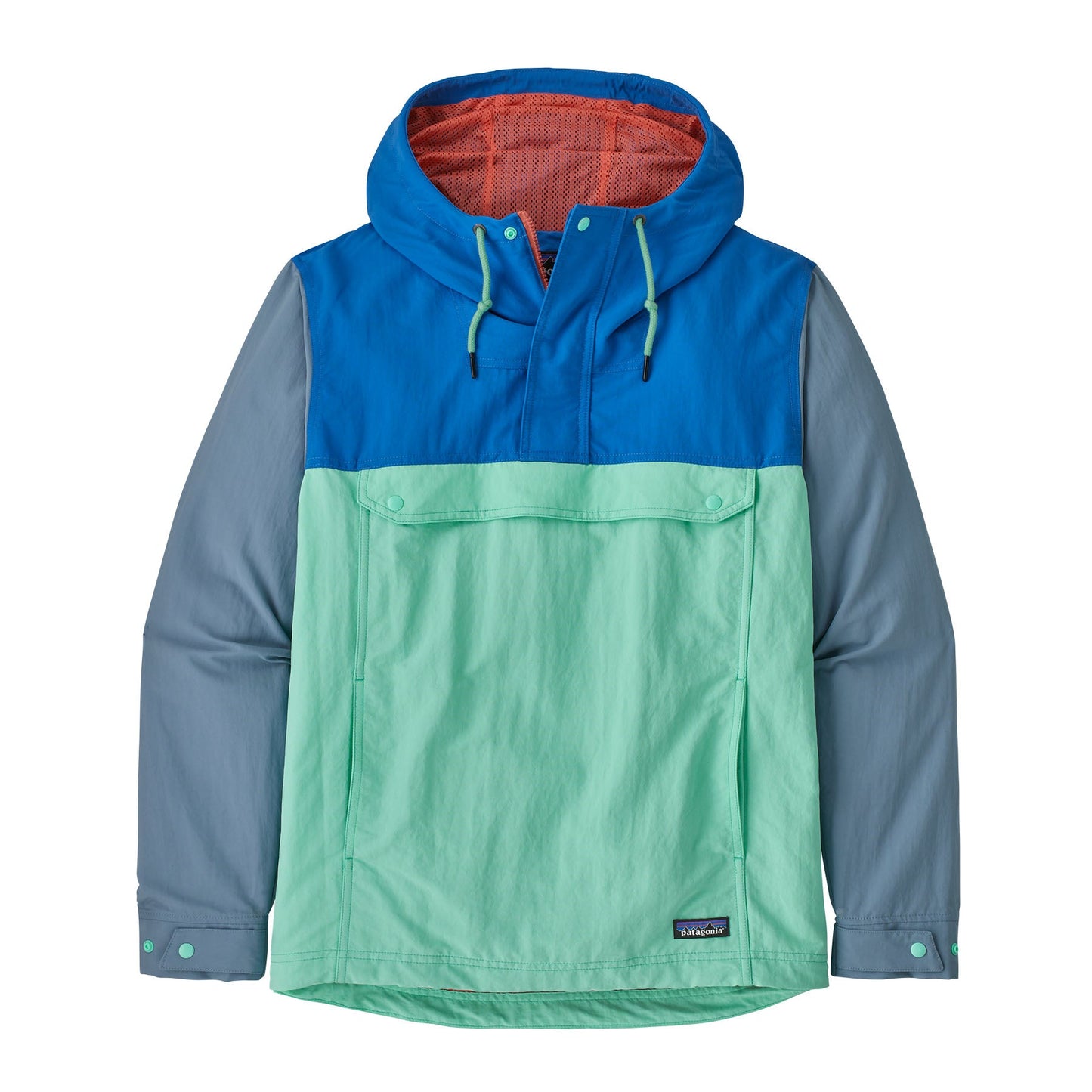 Coupe-vent en matière recyclée | multicolore "isthmus anorak early teal"