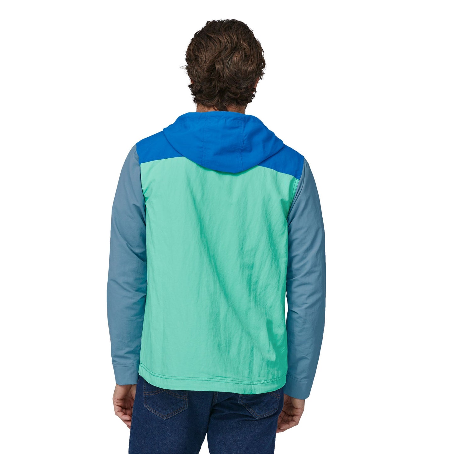 Coupe-vent en matière recyclée | multicolore "isthmus anorak early teal"