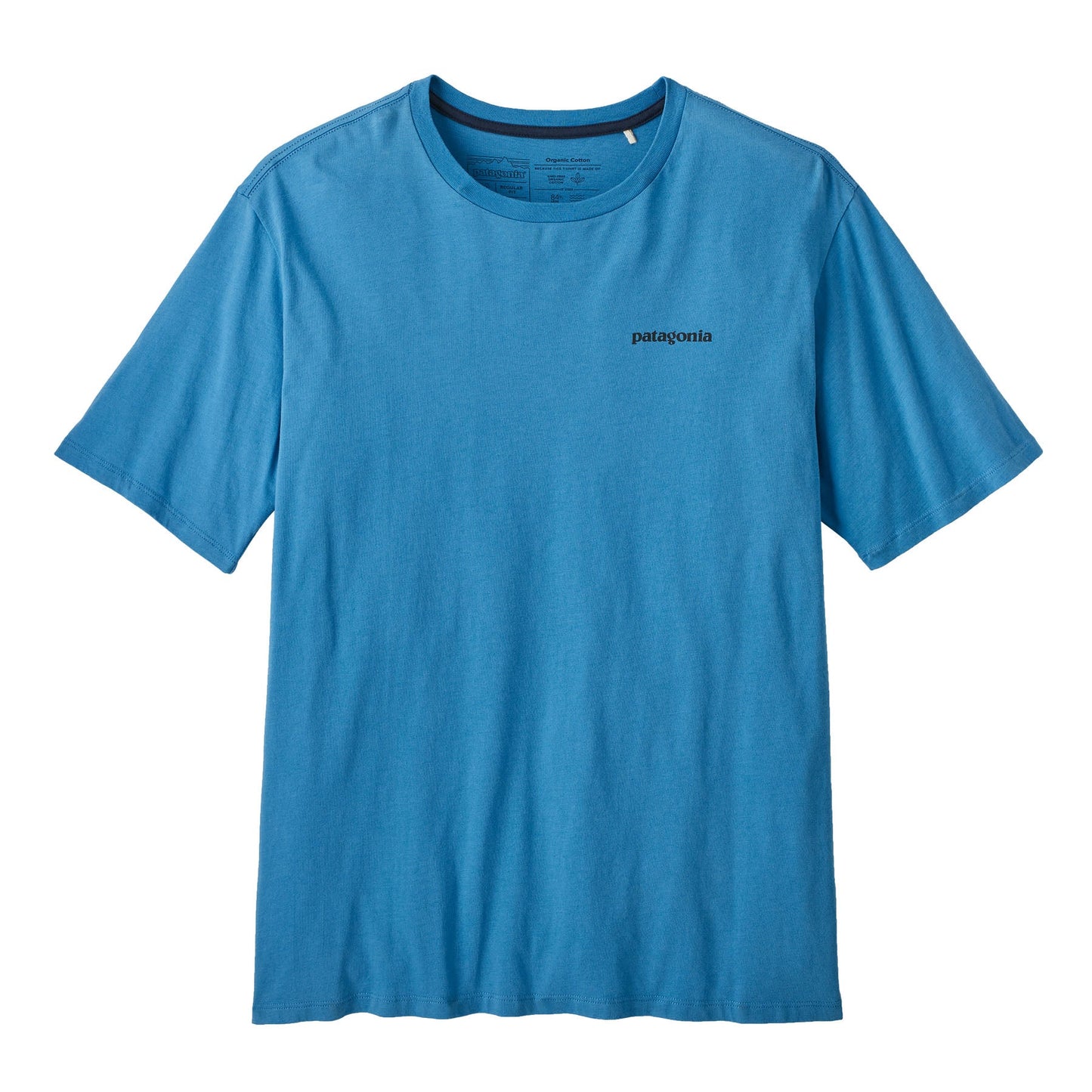 T-shirt bleu azur imprimé en coton bio - p-6 mission organic t-shirt anacapa blue