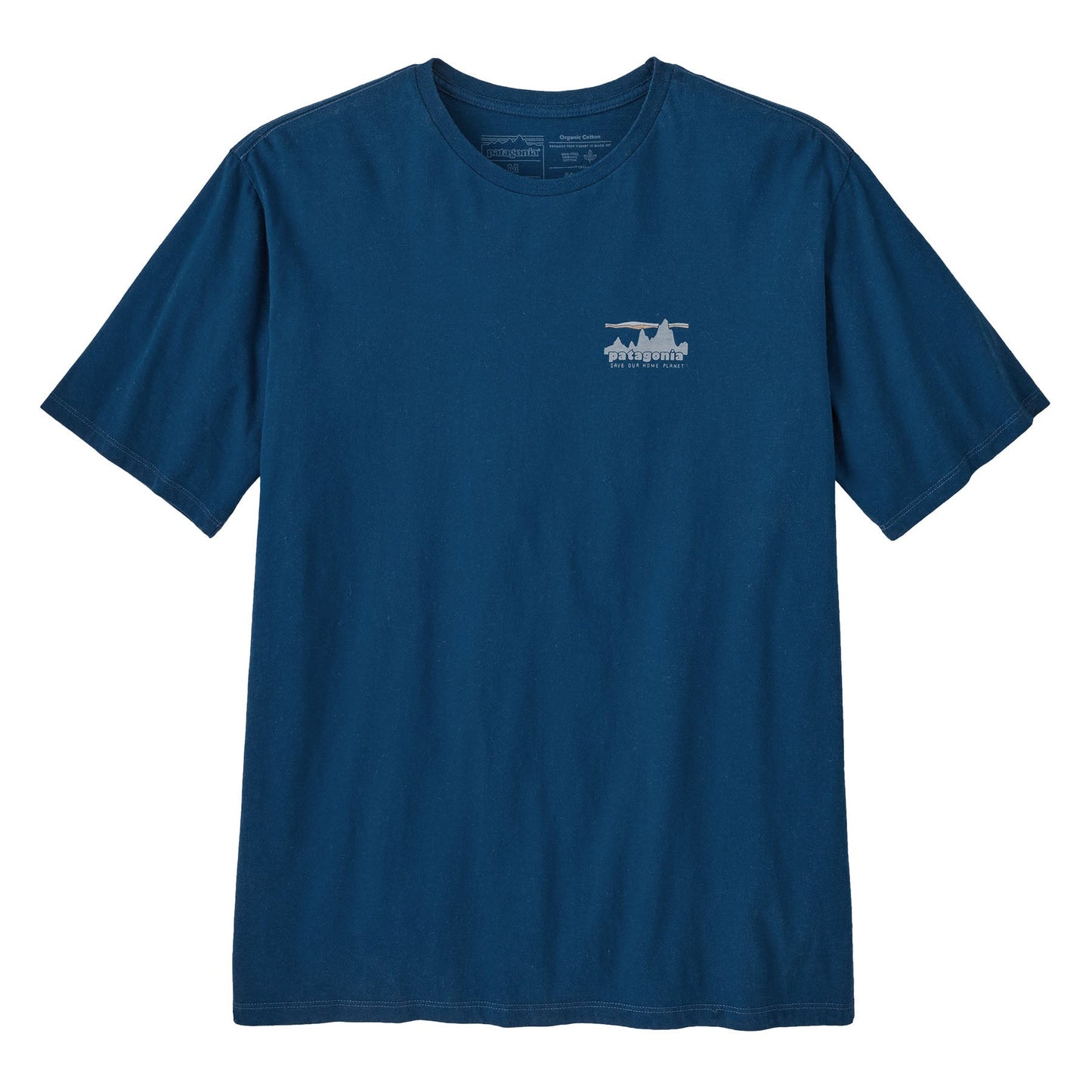 T-shirt en coton bio | Bleu à motifs "skyline organic t-shirt lagom blue