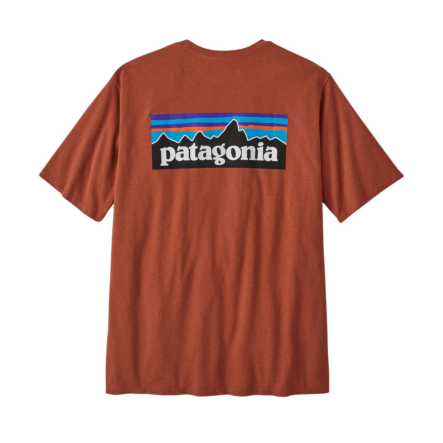 T-shirt brique en coton bio et matière recyclée - p-6 logo responsibili-tee quartz coral