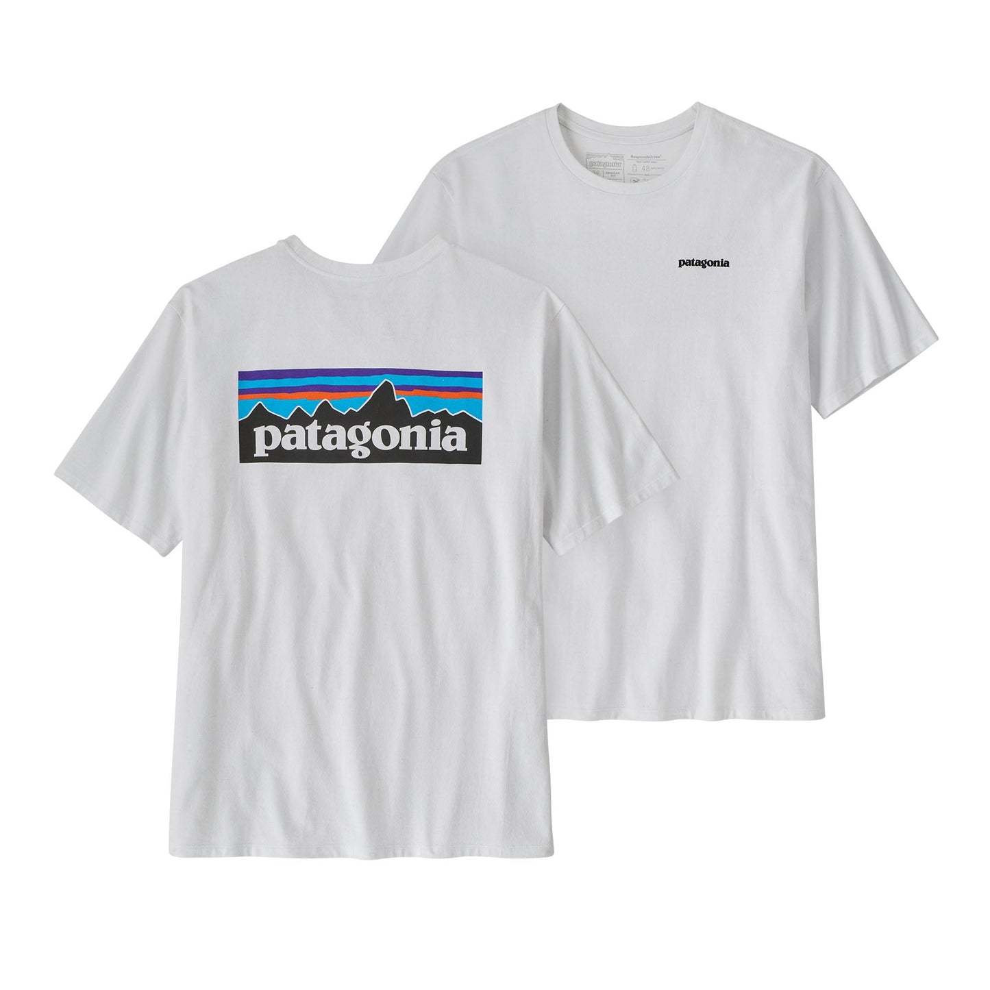 T-shirt imprimé en matières recyclées | Blanc "p-6 logo responsibili-tee white"