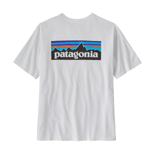 T-shirt imprimé en matières recyclées | Blanc "p-6 logo responsibili-tee white"