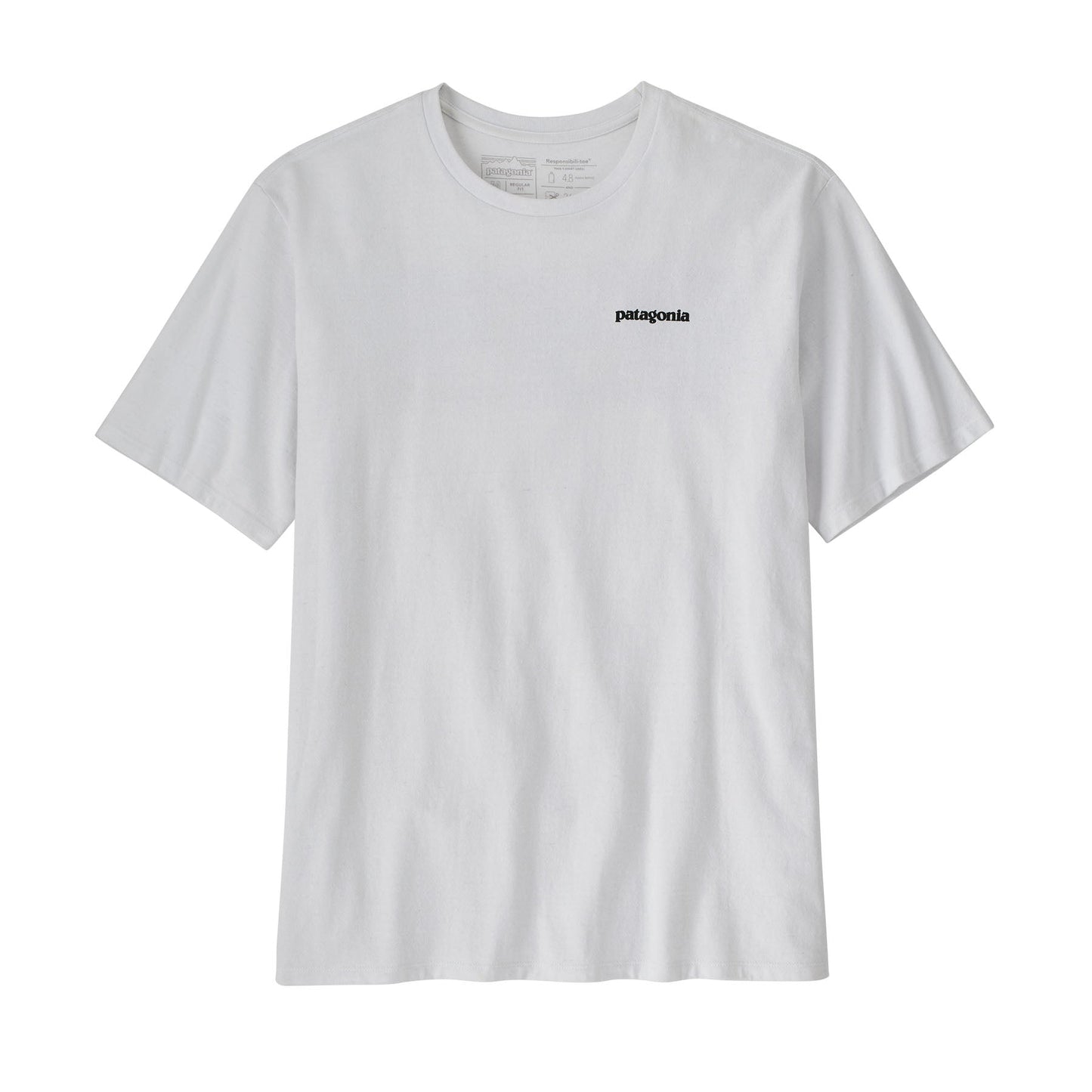 T-shirt imprimé en matières recyclées | Blanc "p-6 logo responsibili-tee white"