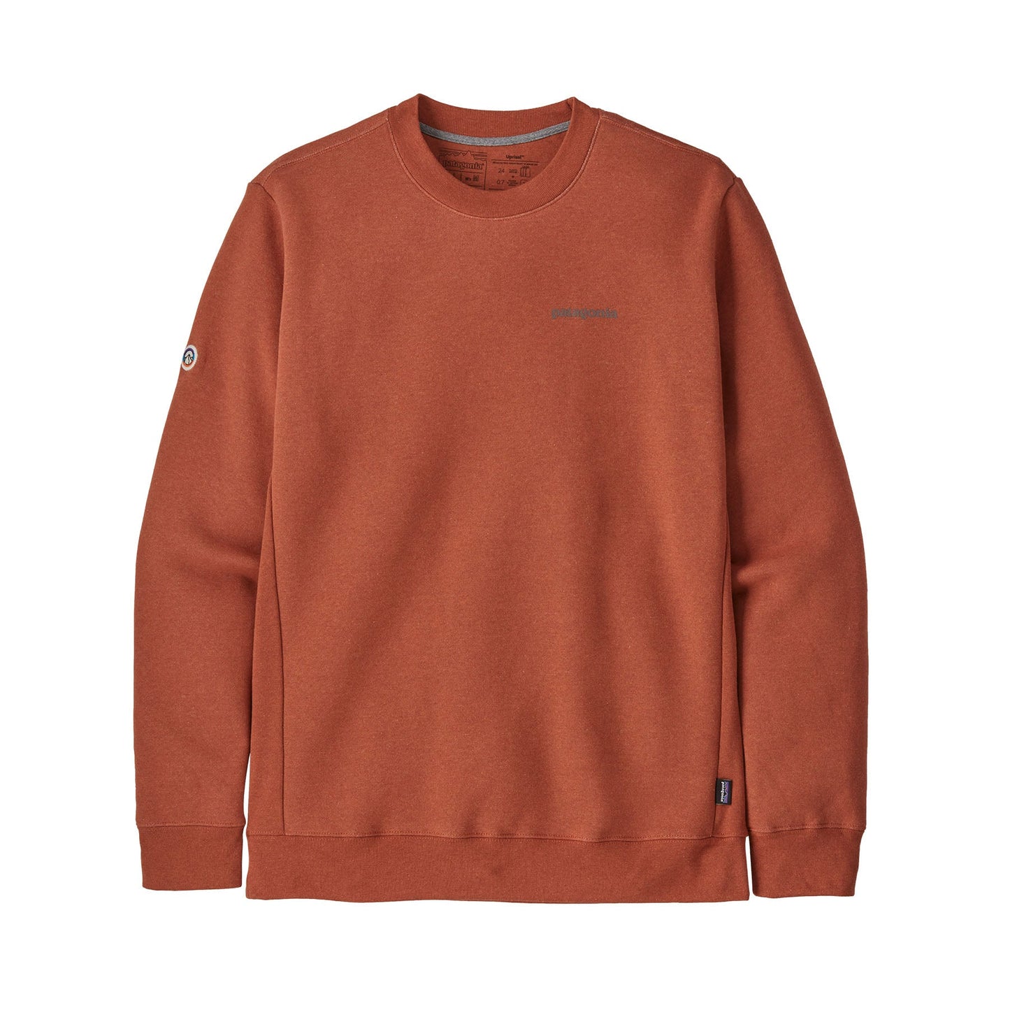 Sweat en matières recyclées | Terracotta "fitz roy icon uprisal crew quartz coral"